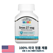 21세기센트리 Iron 철분 27mg 글루콘산철 110정