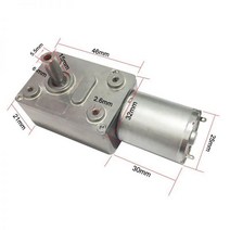 오무기어 웜기어 Bringmart JGY-370 웜 기어 모터 6v 높은 토크 12 V DC 저속 볼트 감속기 마이크로 자동 잠금 전기, 24V 6RPM, Package R