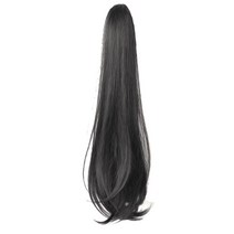[뿌이뿌이가발] 여성 포니테일 고열사 붙임머리 피스 부분가발 집게형 묶음머리 50CM, 다크브라운