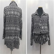 오노마 오노마 ONM F1636/루즈핏 허리끈 롱원피스형 롱남방셔츠/블라우스 (7984480)