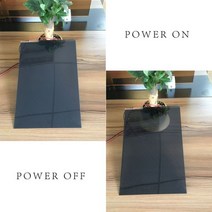 시트지 창 창문 호환 필름 유리용 SUNICE 전환 가능한 전기 화이트/블랙/그레이 불투명 접착 PDLC 스마트 도어 테스트 샘플 후면 프로젝션 스크린, 10cmX10cm, Black