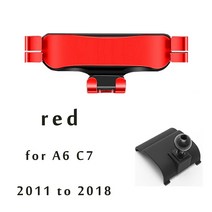 호환 조정 가능한 차량 적재 전화 브래킷 아우디 A6 C7 C8 A7 Sportback 4G 4K 자동차 조형 브래킷 내부 부품에 적용, 2011년부터 2018년까지 A6 C7 6, 규격 없음