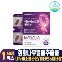 갱년기 여성 건강 회화나무 열매 추출물 소포리코사이드 대두이소플라본 뼈건강 비타민D 미네랄, 60정, 1개