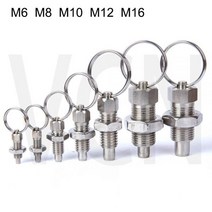 고정핀 R핀 스냅핀 30 50 100PCs 스프링 핀 인덱싱 플런저 리턴 타입 인덱스 볼트 M6M8M10M12 M16 잠금 나사 플런 295114, 217-LK-M6-4(100pcs