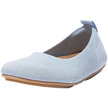 FitFlop™ Allegro 에어니트 발레 플랫 페일 블루/실버 사이즈 11 블루.