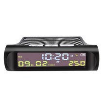 자동차사각시계 벤츠차량용시계 차량용 태양열 시계 태양광 자동차 디지털 AN01 AN02 TPMS LCD 디스플레이 독특한 부품 휴대용 장식품 액세서리, ㅏ_중국