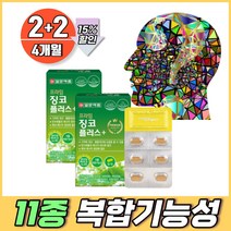 징코 판토텐산 은행추출물 영양제 60대 기억력개선 복합기능성 ginko 구리 비타민 콤플렉스 개별포장 식약처인증