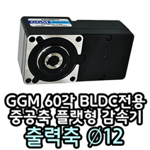 GGM 60각 BLDC 중공축 12파이 플랫감속기 K6H100BTH (1:100)