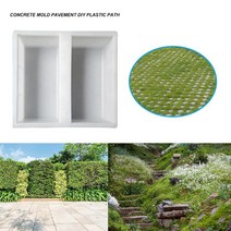 DIY 플라스틱 정원 경로 콘크리트 벽돌 타일 금형 포장 산책로 안뜰 도로 돌 도구, 한개옵션0