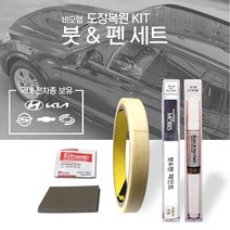 QM6 / KAD 어반그레이 도장복원킷 붓펜세트 현대모비스 순정품 자동차 붓페인트 카페인트 도색 스크레치제거 19, QM6 / KAD 세트2(컬러+투명)
