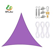 BAJIU 타프스크린 삼각형 홀리데이타프 그늘막 옥스퍼드 타프 액세서리 세트, 자주색, 4*4*4m