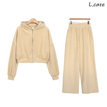 엘케이트 엘케이트 여자 세트 LNGT007 코듀로이 골덴 후드 팬츠 셋업