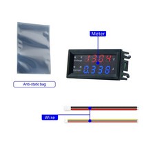 0.28 quotDC 100V 200V 10A 디지털 전압계 전류계 4 자리 5 와이어 LED 디스플레이 전압 조정기 증폭기 미터 테스터 M4430, [01] M4430 100V 10A