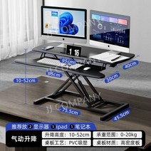 높이조절 책상 서서일하는 전동 모니터 받침대 높은 데스크 스탠드 스탠딩 1000mm, 지르콘 블랙 더블 프리빌리지 플러스
