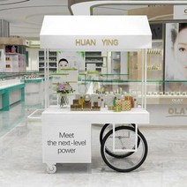 행사 부스 임시 가판대 간이 판매대 이동식 매대 선반, 상세 페이지 참고, 화이트-140x70x195CM