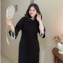 여성 블랙원피스 정장 하객 빅사이즈 가을 롱원피스