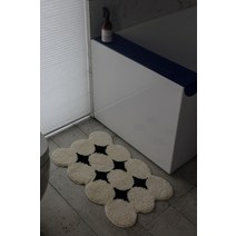 다이아몬드 포인트 러그 침실 러그 거실러그 다용도러그, 미디엄 사이즈 70x100cm, 흑+미터