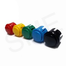 30-101230 30파이 5가지컬러 푸쉬 버튼 원형 오락기 스위치, YELLOW