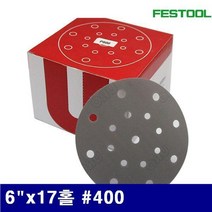 BLW063571태양연마 B101517 페스툴 전용 원형샌더페파 6Inchx17홀 (방)400 ETS150 RO150 (1EA), 1