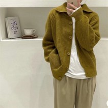 여성 스웨터 니트 가디건 연예인 보세 와플 단색 특이한 긴팔 패션 코디 디자인 봄 가을 원마일웨어 HA6
