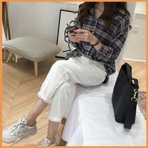 오버핏 체크 셔츠 남방 여성 베이직 포켓 추천 봄 여름 가을 옷 여자 의류 상의 의상 여친 룩 트렌드 스타일 코디 의상 대학생 외출 패션 패셔니스타 디자인 룩북 유행 LK-S006