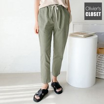 [올리비에클로짓(OLIVIERs CLOSET)] [올리비에스클로젯] 이지 배기핏 밴딩 팬츠