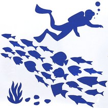 스텐실 도안-바닷속 A-07-118