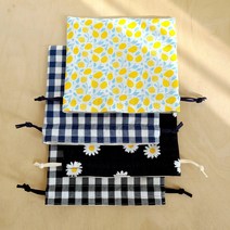 [DIY키트 패키지] 양쪽끈 조리개 주머니2 만들기 베리 블랙데이지 복주머니만들기 실과주머니만들기 (동영상설명)바느질연습, 라즈베리