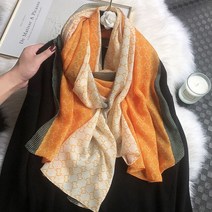 캐시미어머플러 럭셔리 브랜드 글자 디자인 코튼 스카프 여성용 여행 휴가 햇빛 차단 목도리 랩 겨울