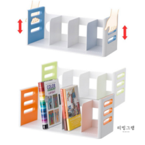 사무실 책꽂이 책상 위 전면 서류 책 꽂이 수납장 미니 책장 책상정리함 1단 4칸, 다크블루