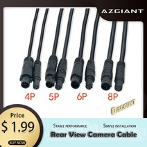 룸밀러블랙박스 스마트 연동 wifi 룸미러 1채널 블랙박스 bmw 라인 용 자동차 후면보기 카메라 케이블 4 핀 5p 6p 8 홀 남성과 여성 레코더 후면 연장 케이블, 6핀, 4m