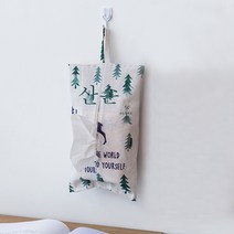 MEIISEO패브릭 휴지케이스 티슈커버 케이스 각티슈케이스, 차선이있는 소나무