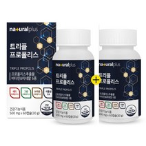 내츄럴플러스 프로폴리스 염증 보조제 면역력 높이는 영양제 500mg x 60캡슐 2개