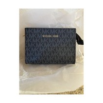 마이클 코어스 화장품 가방 스몰 사이즈 네이비 블루 컬러 위슬렛 손목지갑