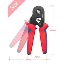 패럴압착기 압착기 펜홀 터미널 커넥터 단자 플라이어 슬리브 배선 핀 공구 페놀 수공구, 0.25-10-블루