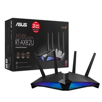 ASUS RT-AX82U 라우터 AX5400 WIFI6 듀얼 밴드 게임 라우터 5400M 5G 무선 홈 라우터 벽에 통해 ESPORTS WIFI6 라우터, with box