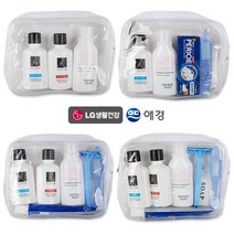LG여행용세트 세면도구 휴대용치약칫솔세트 샤워용품 파우치 휴대용세트 판촉물 단체선물, 선택08-여행용세트6종(C타입)