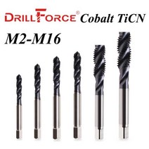 드릴포스 코발트 나사 탭 드릴 비트 나선형 플루트 메트릭 M2M16 TICN 코팅 공작 기, M5x0.8+1PC