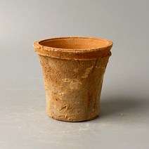 미니 베트남 빈티지토분 9cm 높은형태 - 테라코타 황토 색상