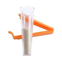 계측기 측정기 플라스틱 효모 측정 컵 씰링 클립 클램프 미터 장치 정확도 케이크 빵, 주황색