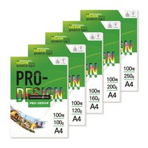 칼라레이저전용지(ProDesign 200g A4 100매) 인쇄용지 컬러레이저용지 A4용지 컬러레이저프린터용지 복사용지 OA용지, 단일상품(MIO8605)