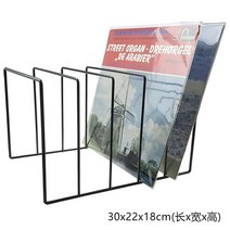 엘피판 LP 수납함 흑교 음반 수납대 북유럽 철예 CD 진열대 레코드 액세서리 LP 전시대, 옵션1
