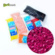 [사은품증정_칼라모양판5종세트증정]지니비즈(GENIBEADS) 리필용 싱글비즈_지니비즈 5000비즈, 라스베리, 1개