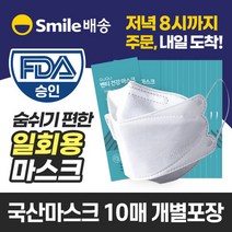 퓨어텍 QUQU 벤티 건강 마스크 대형 10매
