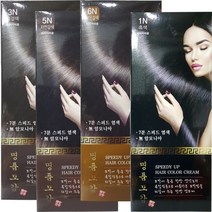 에버코스 명품보감 스피디 업 헤어 칼라 크림 염색약, 1개, 1. 1N 흑색