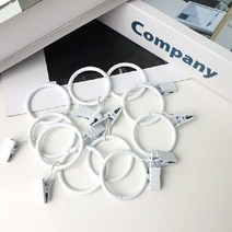 (헨리제이에스)커튼집게링 커튼고리패브릭걸이부자재, 쿠팡50억 커튼링 화이트 38mm