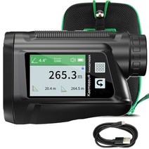 골프 버디 거리측정기 미니 레이저 측정기 레이저 거리 스위치 거리 사냥 충전 속도, 검은색, 1200m
