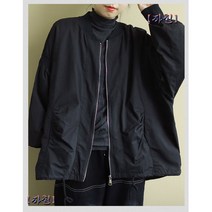 여성 긴팔 봄 가을 간절기 아우터 오버핏 숏 야상점퍼 집업