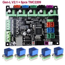킹룬 KINGROON-Makerbase MKS GenL V2.1 3D 프린터 마더보드 제어 보드 지원 TMC2209 TMC2208 Uart 모드 Gen L 부품, Add 5pcs TMC2209