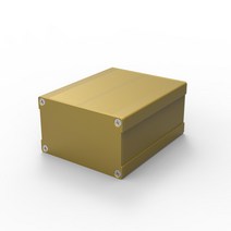 제어 인클로저 알루미늄 전자 상자 76*46*100mm 브러시 케이스 6063 보조베터리 하우징 제조, Flat Panel Golden_76-46-90